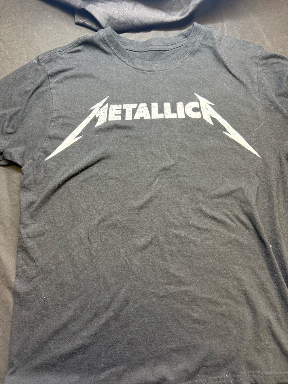 Black Metallica Graphic Tee - White Logo